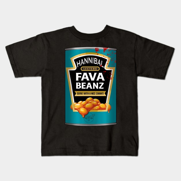 Hannibal Lecter's Fava Beanz Kids T-Shirt by theDarkarts